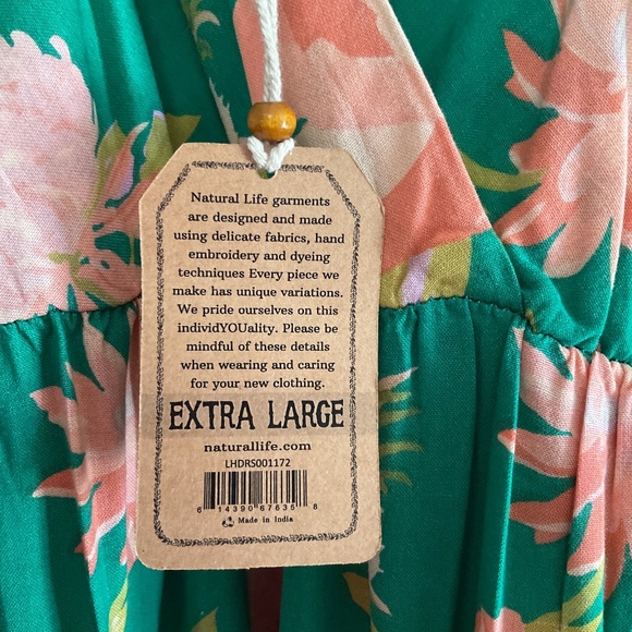 NWT Bright Colorful Natural Life Dress Size Extra Large Roomy and Comfy Ruffles - Picture 4 of 6